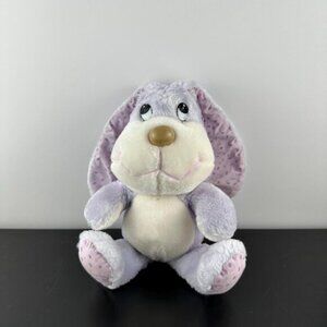 Vintage Purple Easter Bunny Plush Lilac Lavender 80s or 90s Stuffed Animal 10”